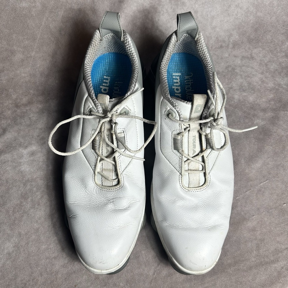 FootJoy FJ Tour Alpha White Leather Athletic Golf Sneakers 55506C Mens Size 11.5 - Picture 6 of 10